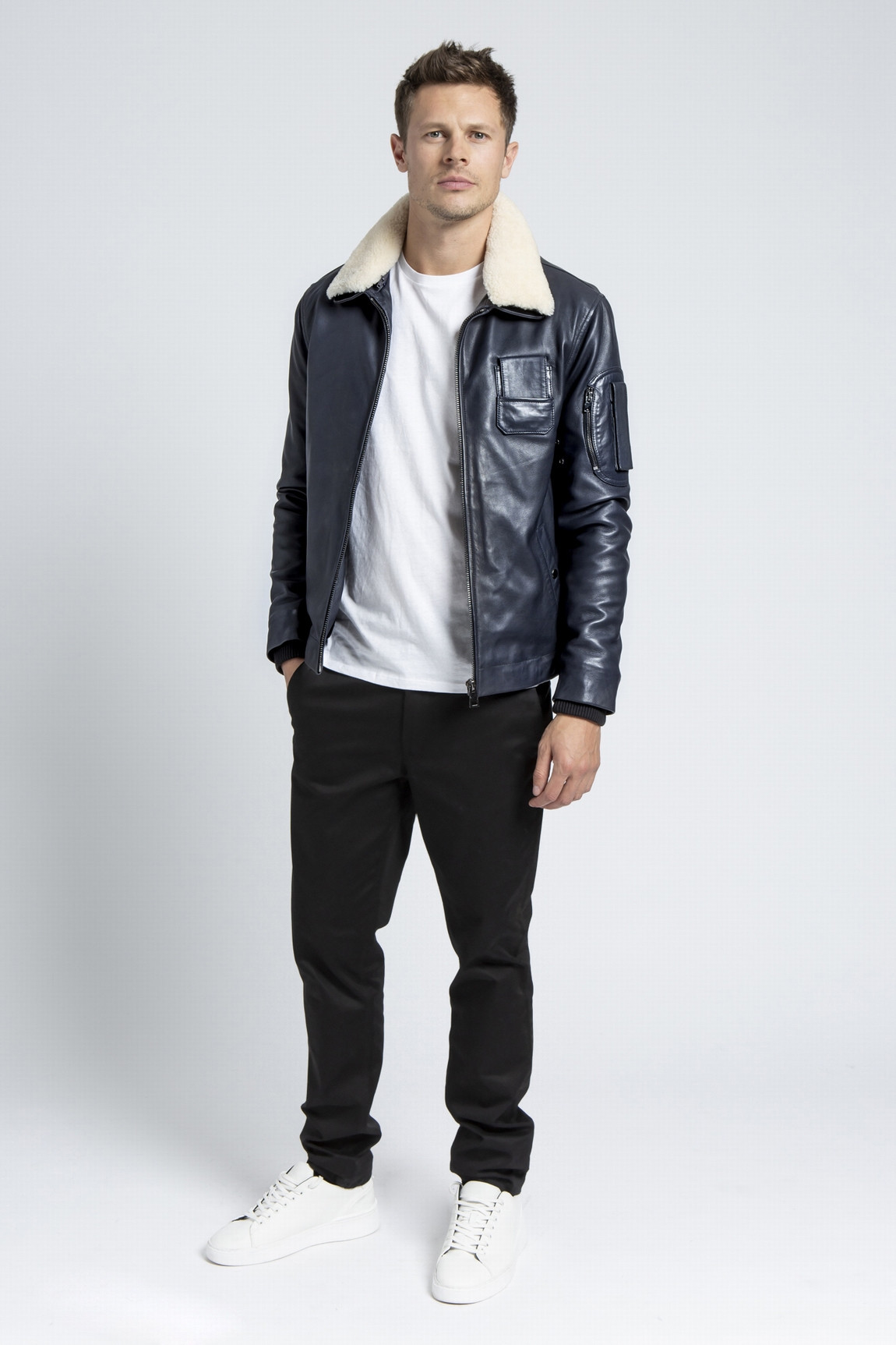 BLOUSON AVIATEUR EN CUIR HOWARD