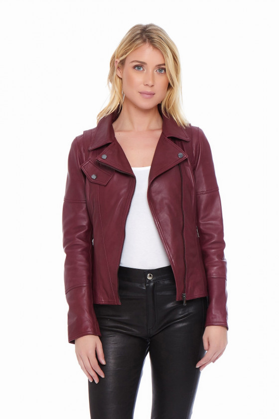 LAMB LEATHER BIKER JACKET LOVELY WODY