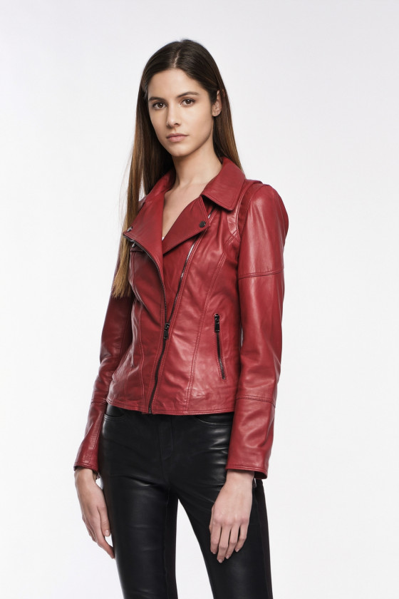 LAMB LEATHER BIKER JACKET LOVELY WODY