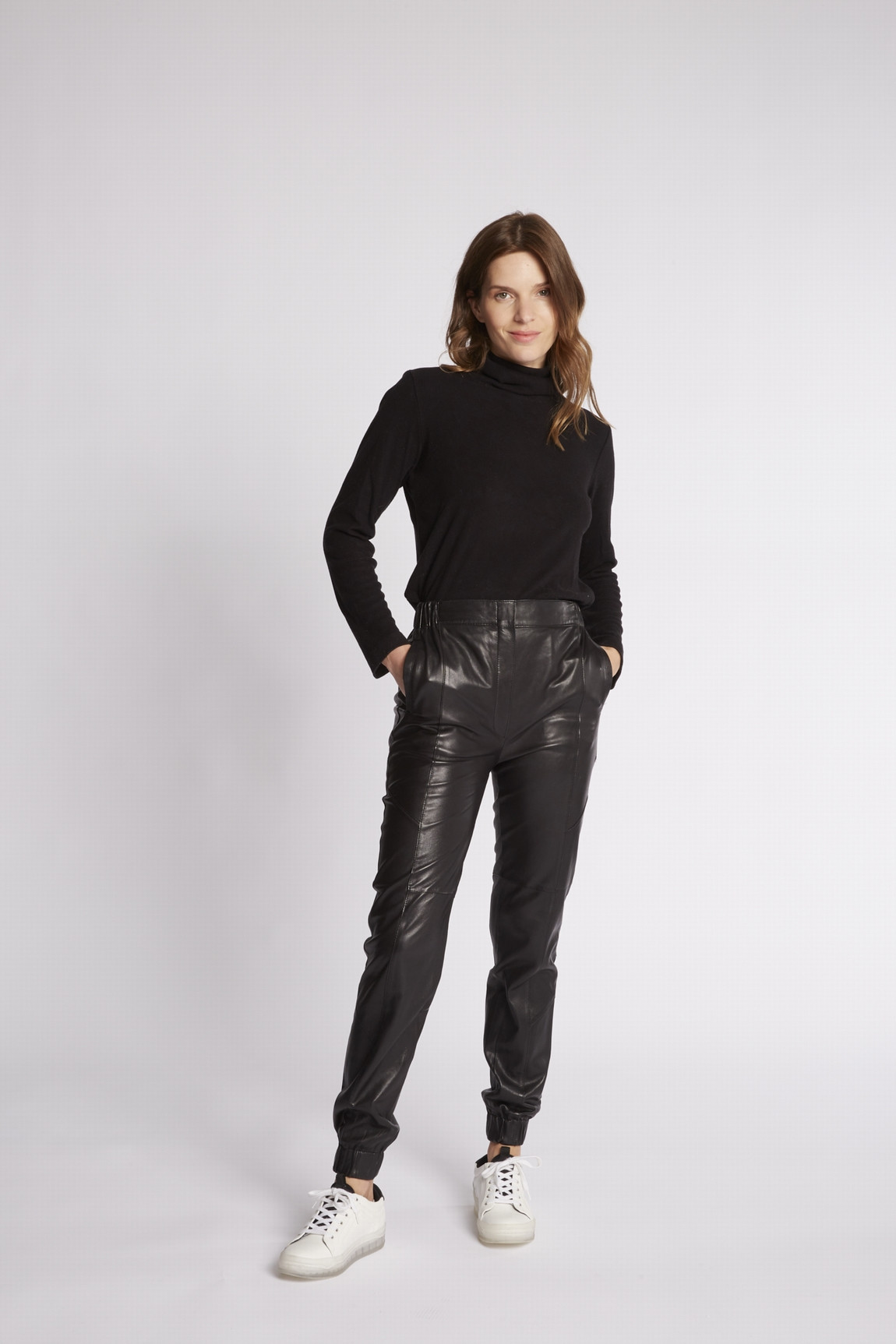 PANTALON EN CUIR PLONGÉ MALIZIA