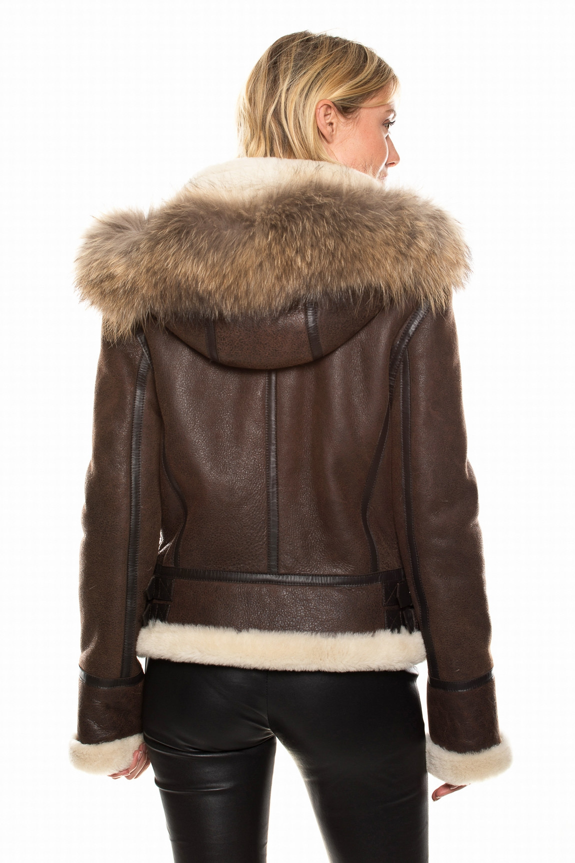 SHEARLING BOMBER JACKET BOMBARDIER F RAC