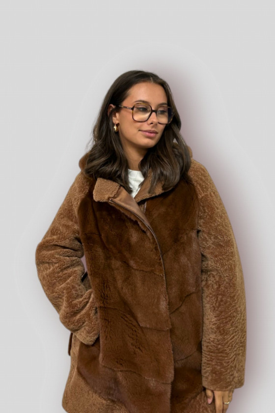 MANTEAU VISON ET MOUTON MATHILDA VIS