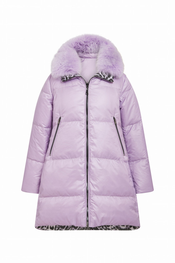 DOUDOUNE REVERSIBLE COL RACOON FALCADE