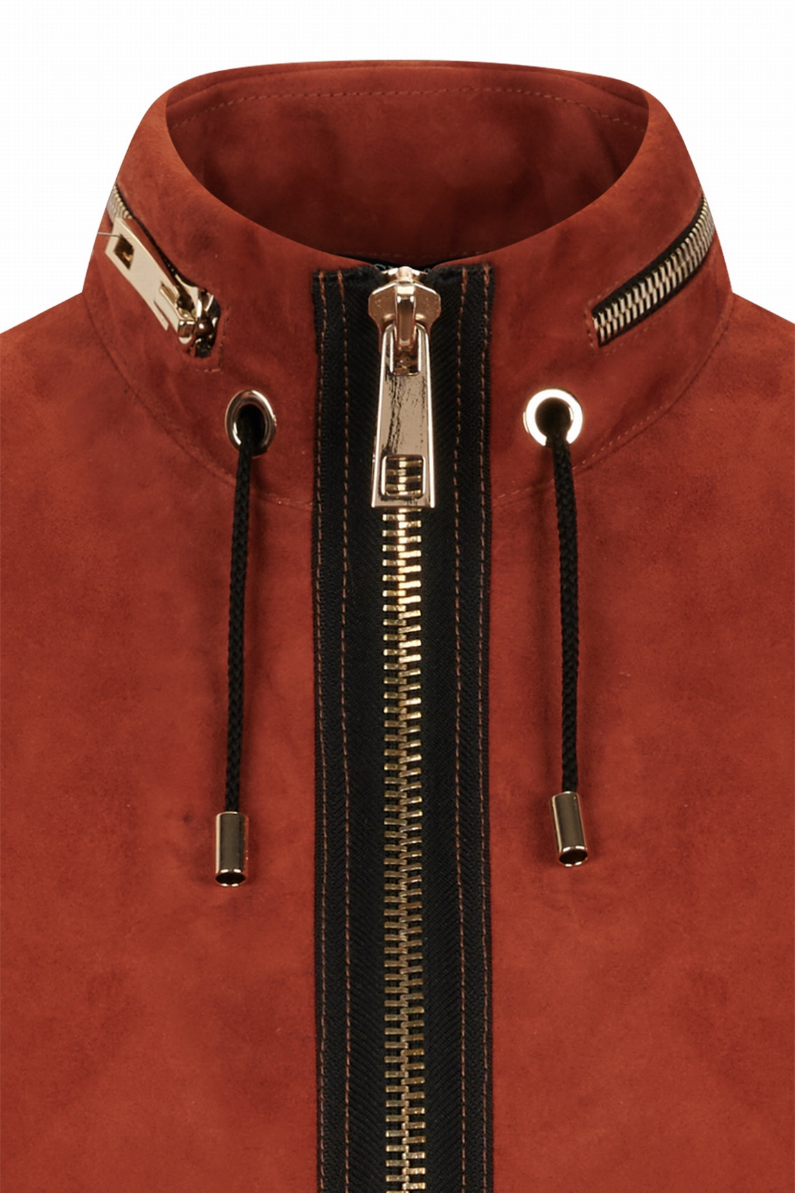 BLOUSON EN DAIM AVEC GROS ZIP HYGIE VEL