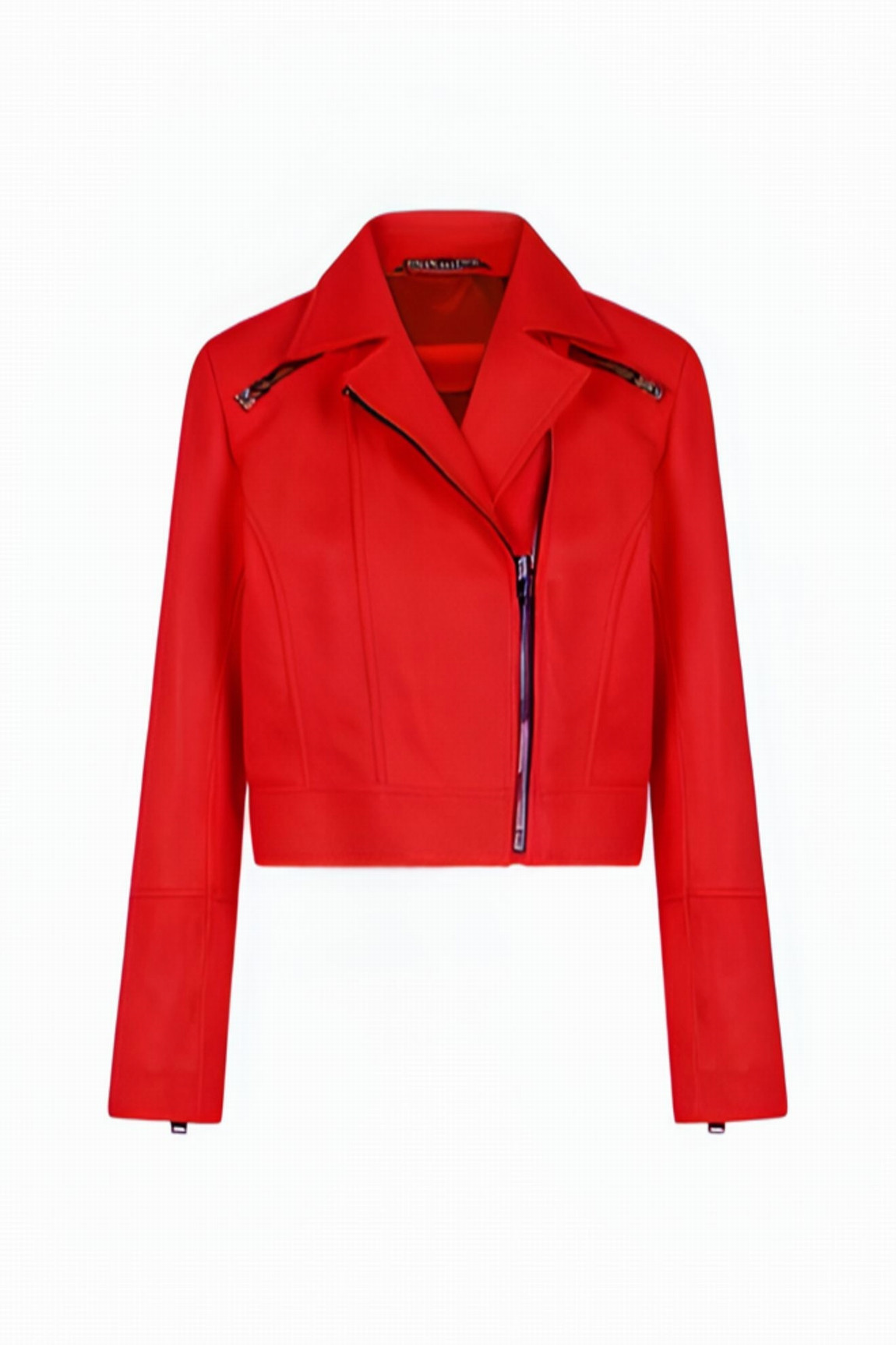 BLOUSON EN CUIR AVEC ZIPS JUNON WAXY