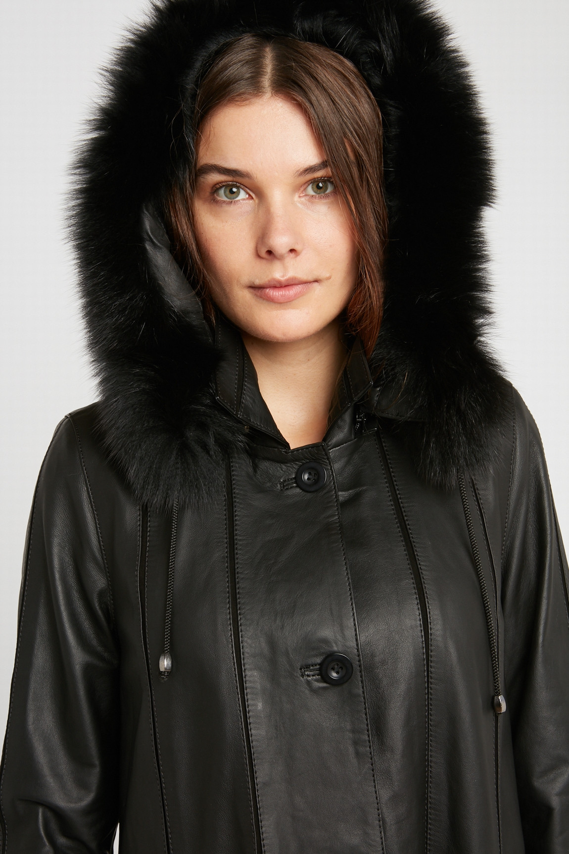 MANTEAU 3/4 EN CUIR ET MOUTON RACHEL AGORA