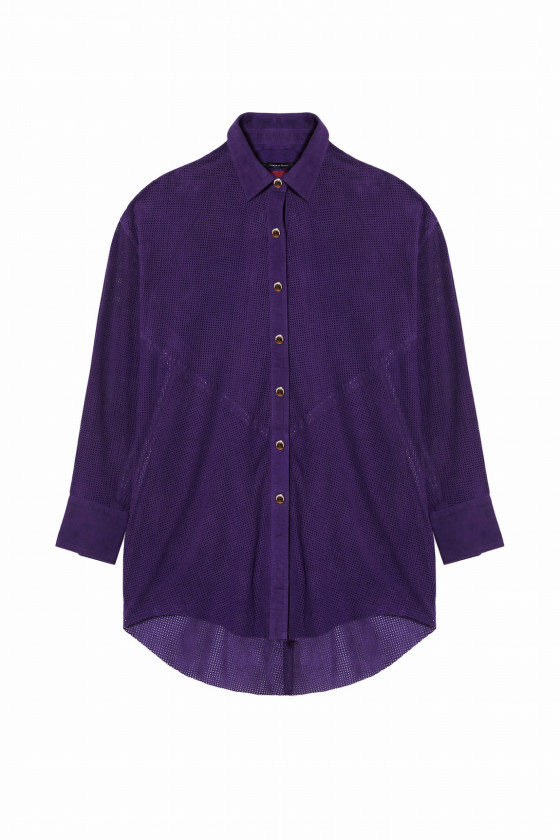 CHEMISE LONGUE DAIM OVERSIZED SONITA VEL